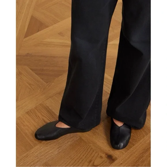 NIB The Row Black Leather Stella Ballet Flats size 10 - Picture 6 of 10